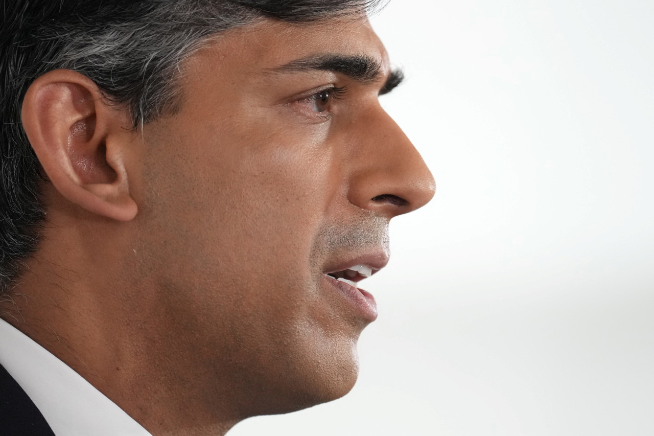 Rishi Sunak, primer ministro británico. Foto: Reuters.