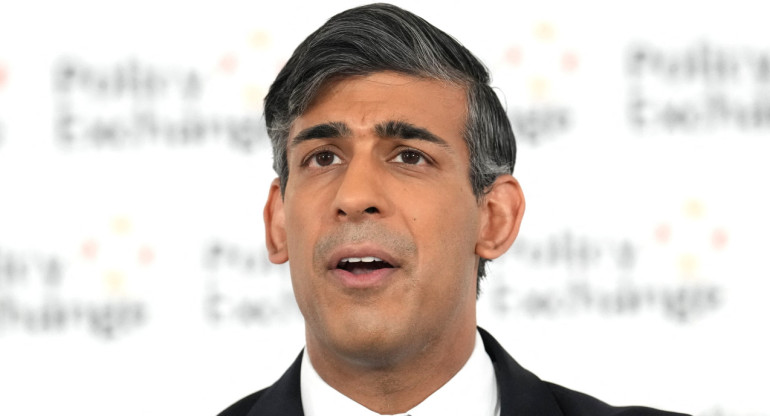 Rishi Sunak, primer ministro británico. Foto: Reuters.