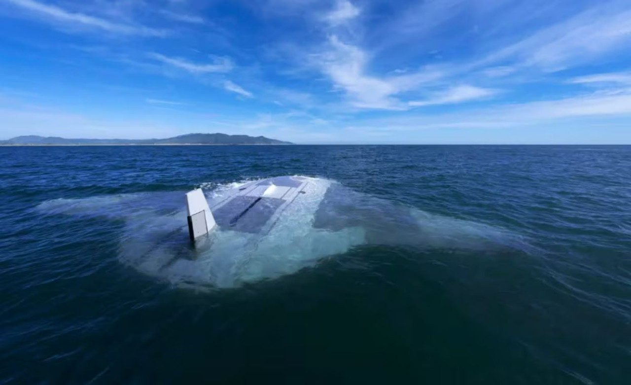 Manta Ray, el submarino no tripulado con forma de mantarraya. Foto: Gentileza DARPA.