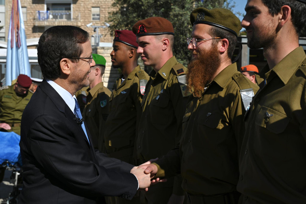 El presidente israelí Isaac Herzog por el Día de la Independencia de Israel. Foto: EFE.