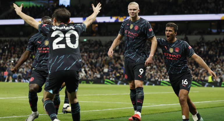 El Manchester City, a un partido de ganar la Premier League. Foto: Reuters