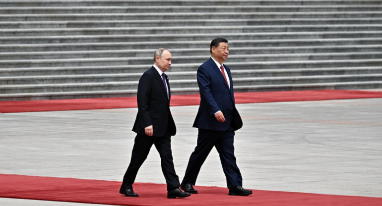 Vladimir Putin y Xi Jinping. Foto: EFE.