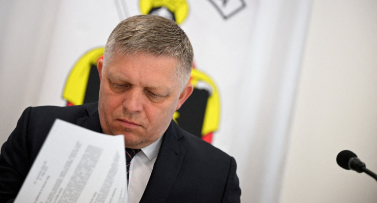 Robert Fico, primer ministro de Eslovaquia. Foto: Reuters.