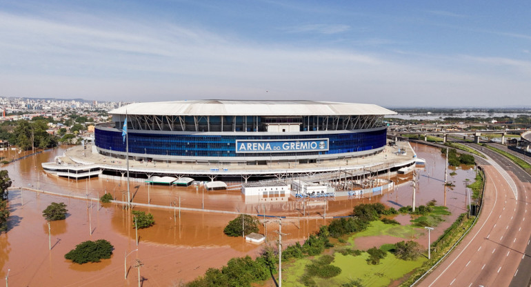 Inundación de estadios en Brasil. Foto: Reuters.