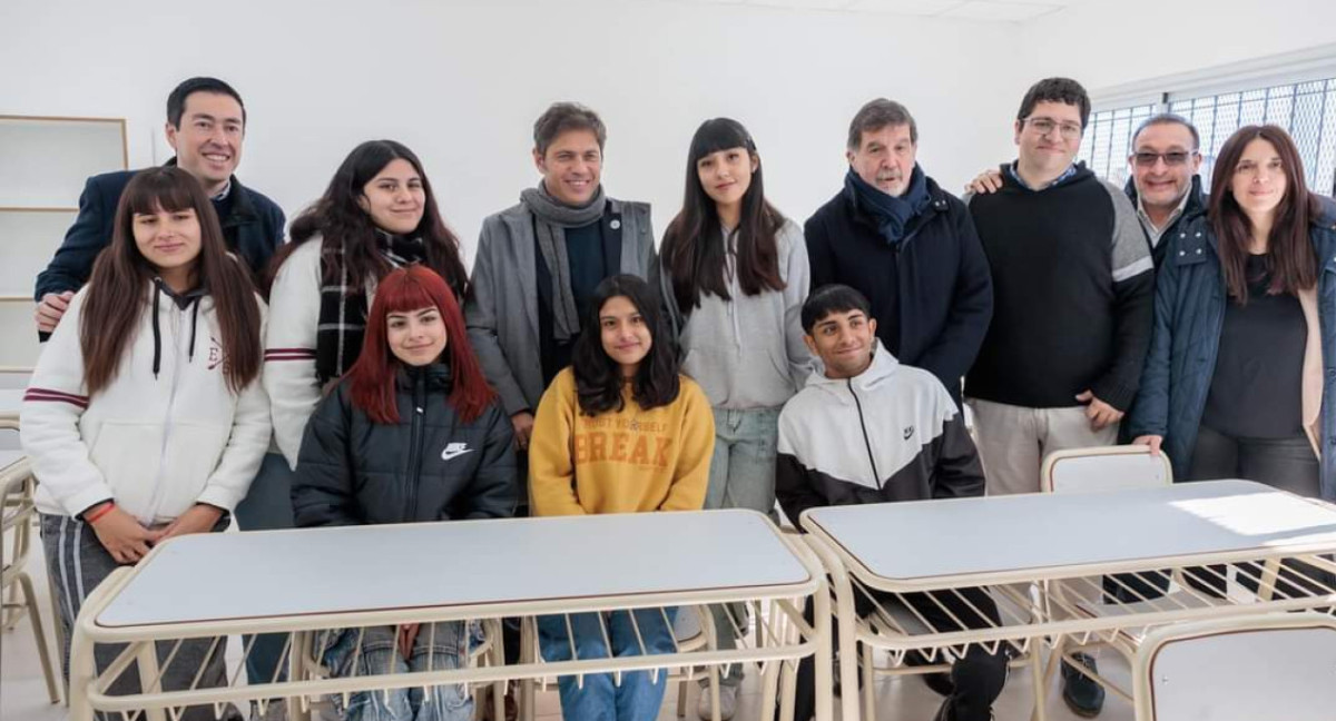 Nardini y Kicillof inauguraron nuevas aulas en una escuela de Los Polvorines.