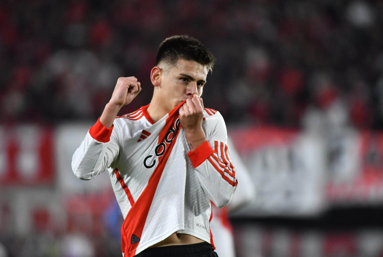 Claudio Echeverri; River vs Belgrano. Foto: NA