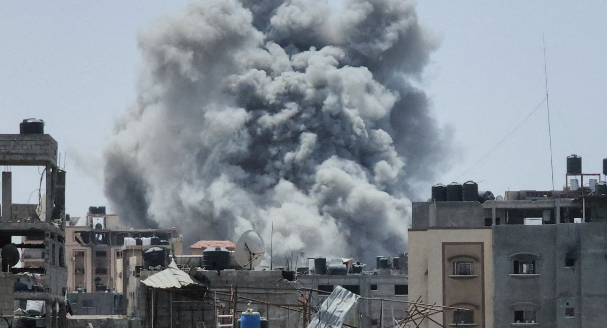 Bombardeos israelíes en Gaza. Foto: Reuters.