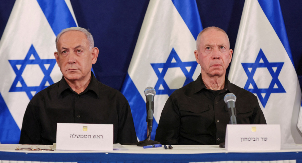 Benjamín Netanyahu y Yoav Gallant. Foto: Reuters.