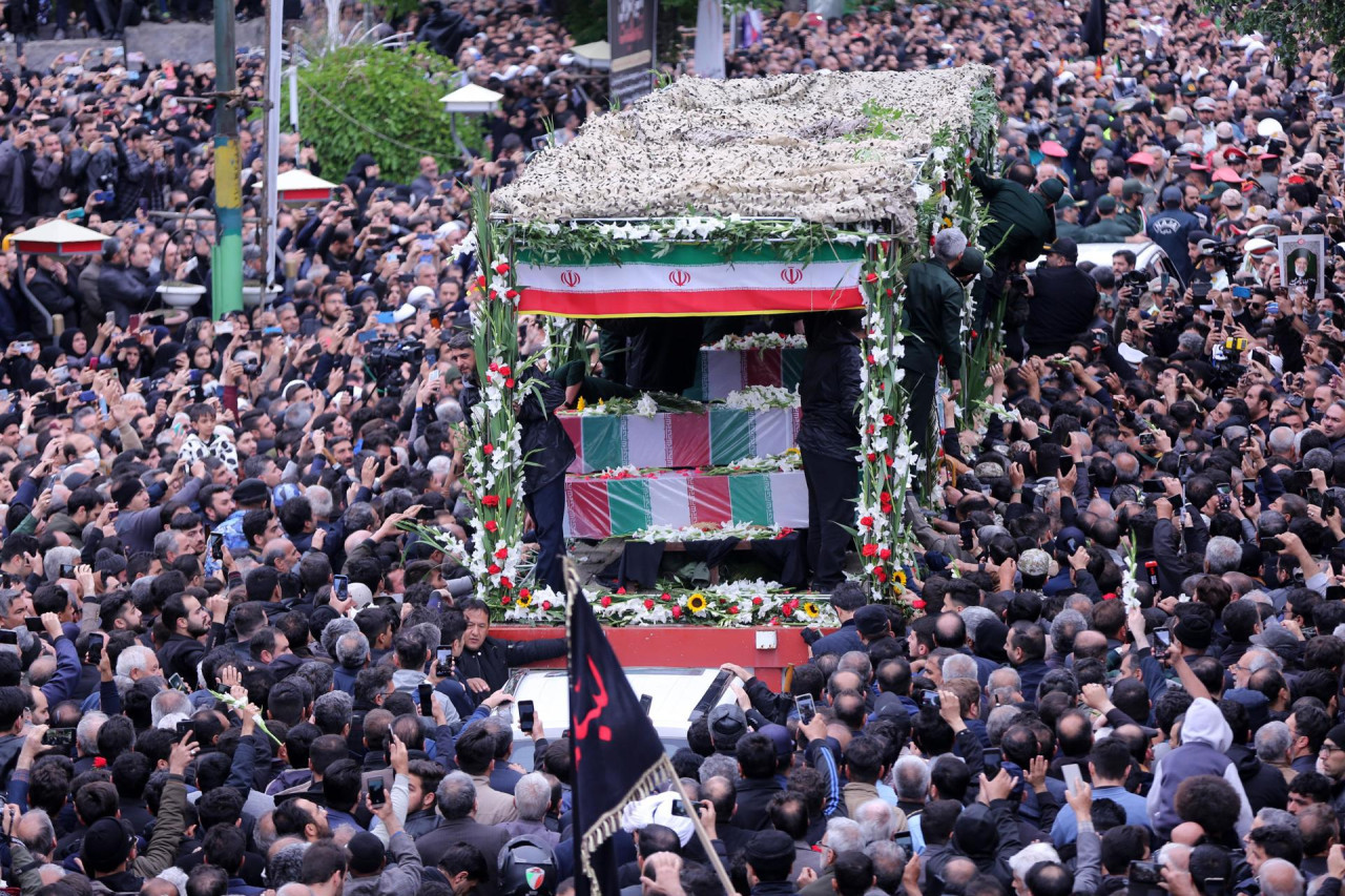 Funeral de Ebrahim Raisí en Irán. Foto: EFE.