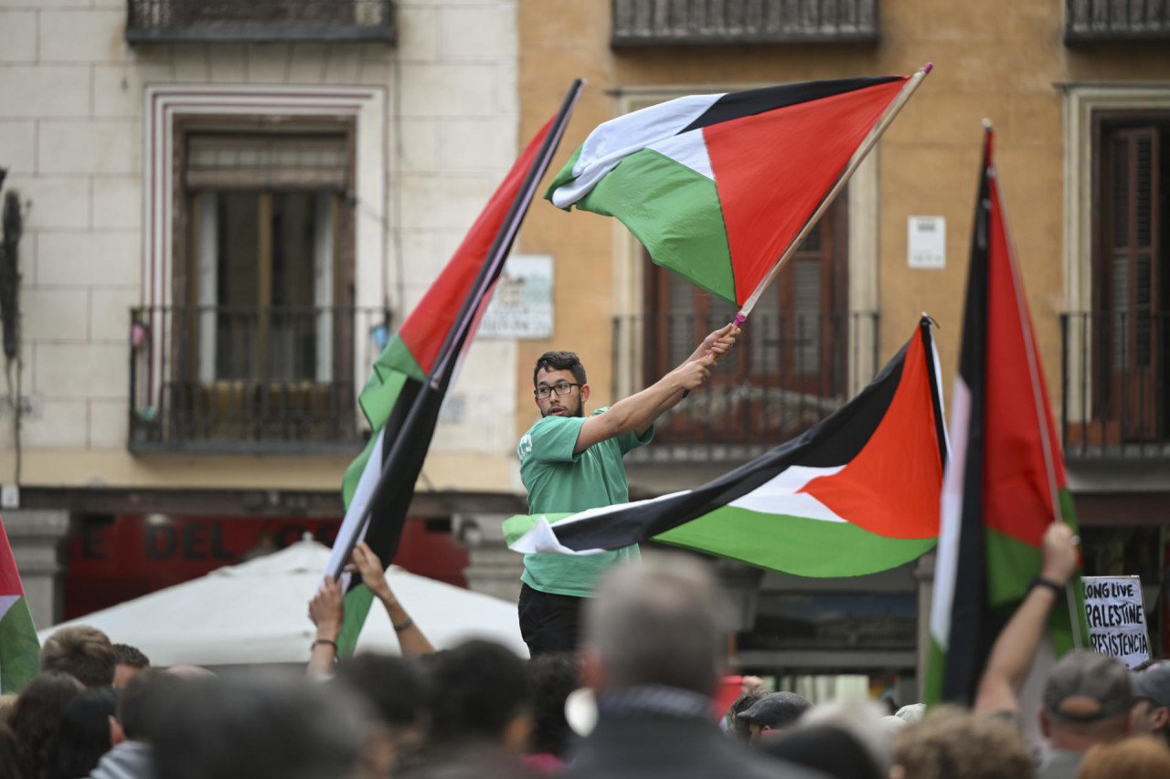 Banderas de Palestina. Foto: EFE.