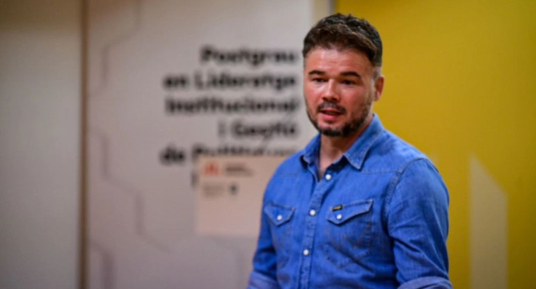 Gabriel Rufián, portavoz de Esquerra Republicana en el Congreso de España. Foto: Instagram