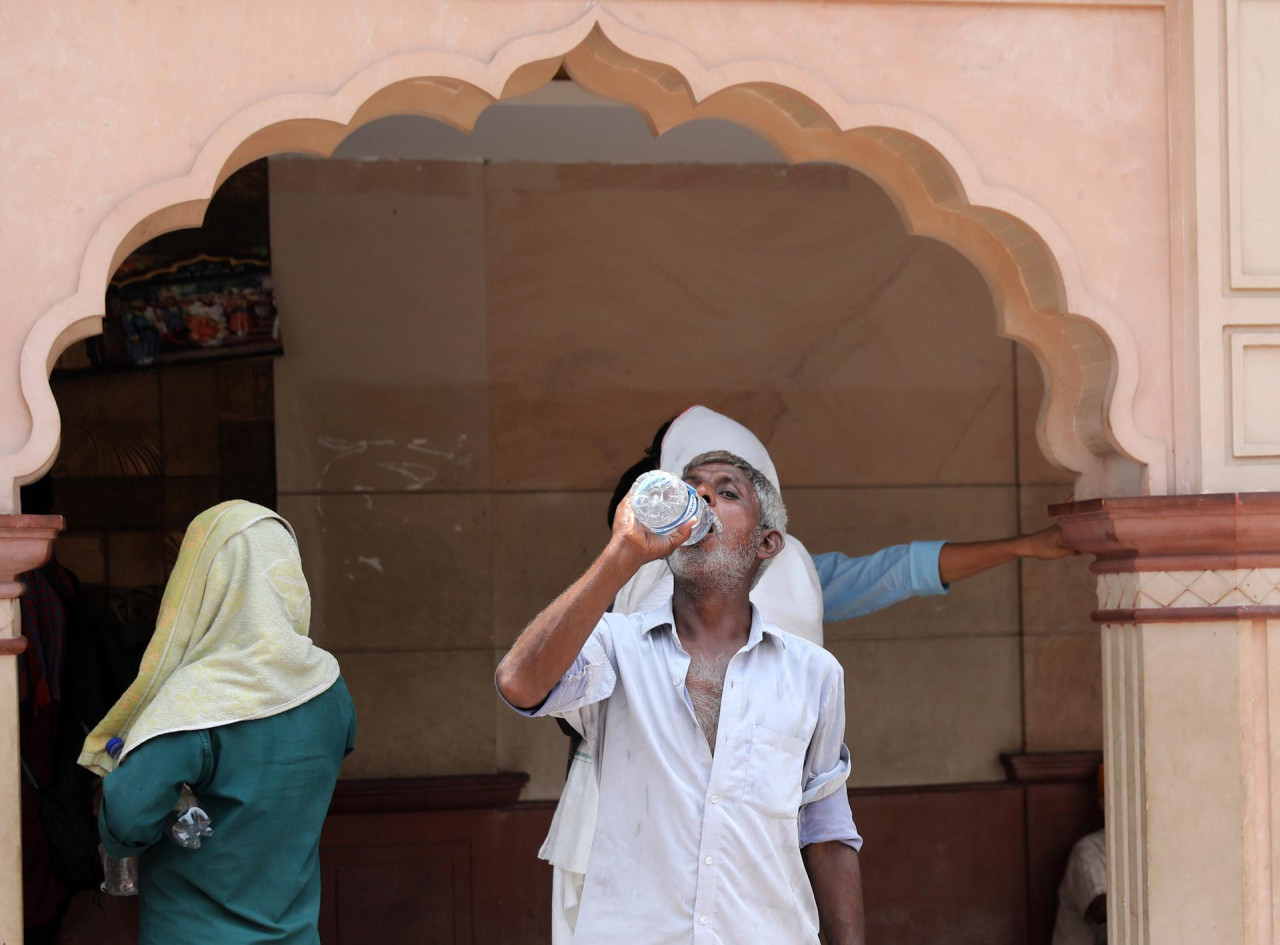 Ola de calor extrema en India. Foto: EFE.