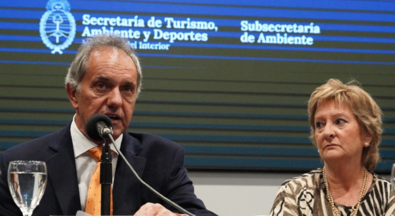 Daniel Scioli y Ana Lamas. Foto: Subsecretaría de Ambiente
