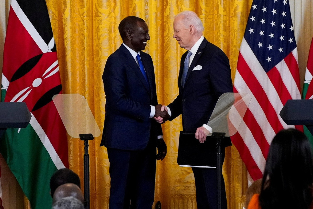 El encuentro entre Joe Biden y William Ruto. Foto: Reuters.