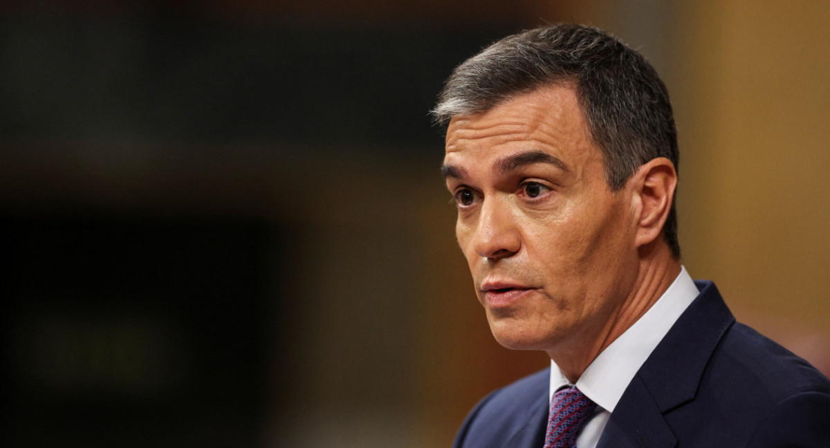 Pedro Sánchez ante el Congreso español. Foto: REUTERS.