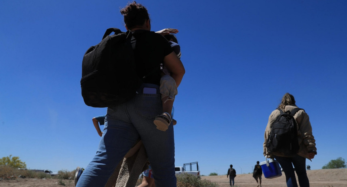 Migrantes en la frontera México-EEUU. Foto: EFE