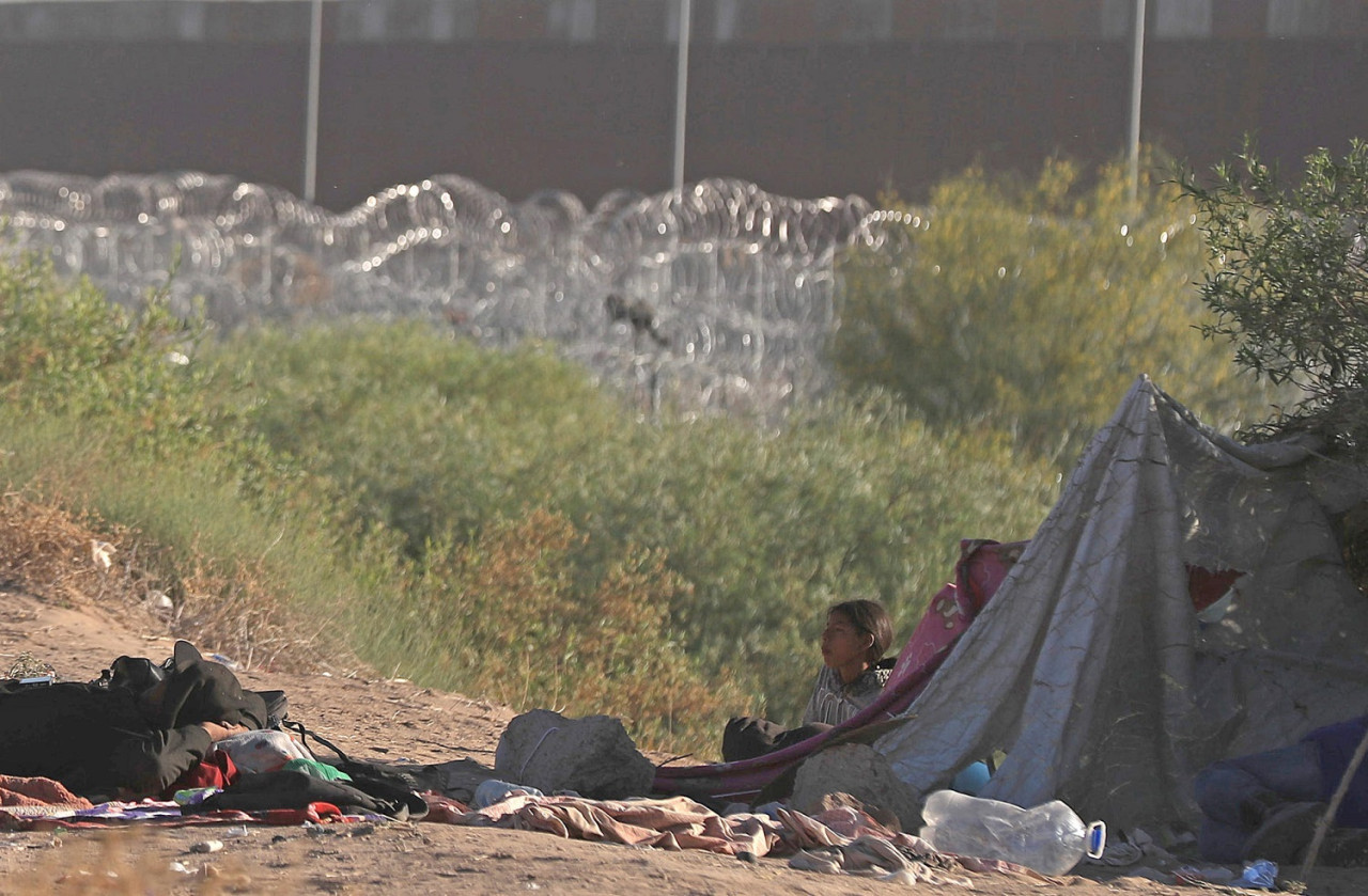 Migrantes en la frontera México-EEUU. Foto: EFE
