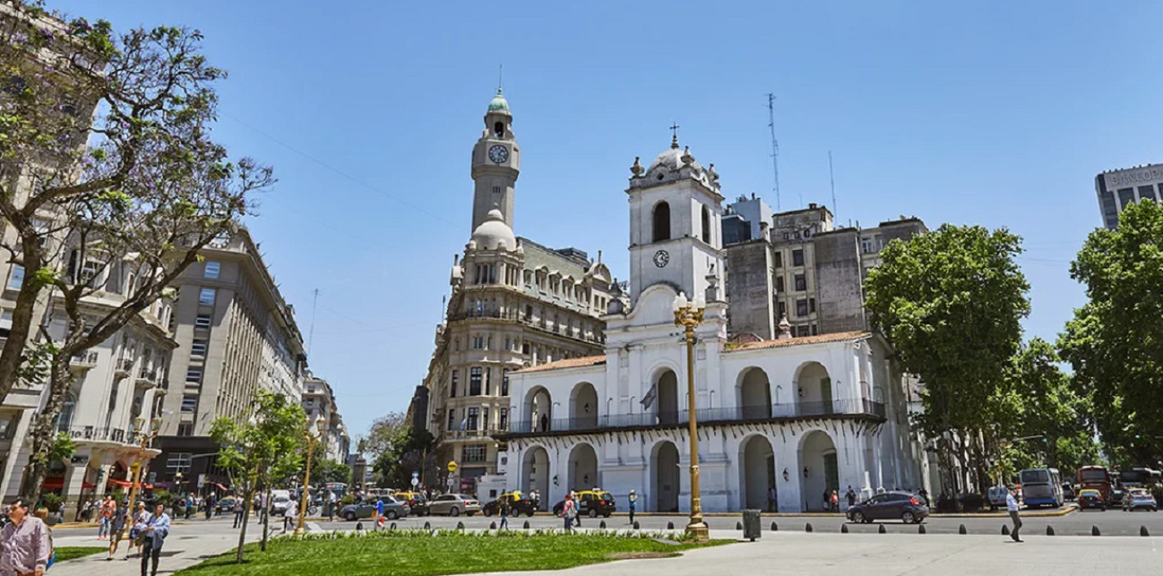 Cabildo, Plaza de Mayo. Foto: NA