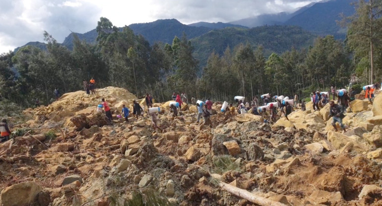 Deslizamiento de tierra en Papúa Nueva Guinea. Foto: Reuters.