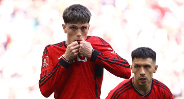 Alejandro Garnacho en el Manchester United. Foto: REUTERS.