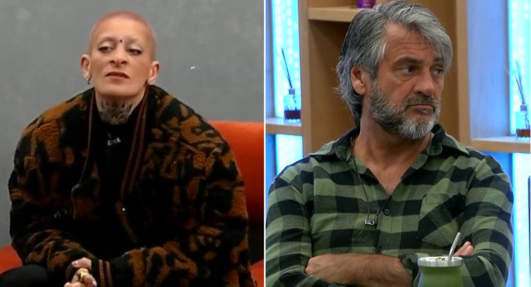 Furia y Darío en Gran Hermano. Fotos: captura Telefe.