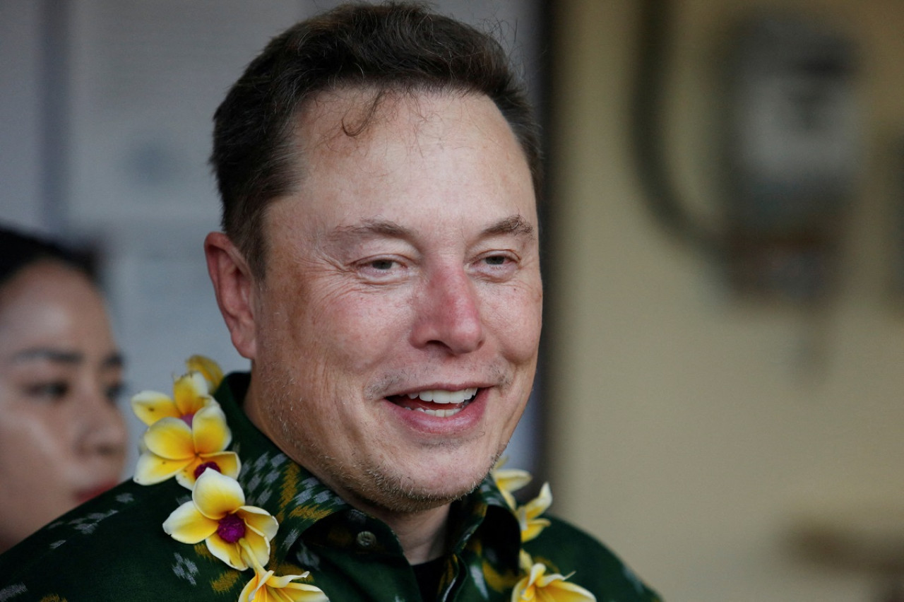 Elon Musk en Bali. Foto: Reuters.