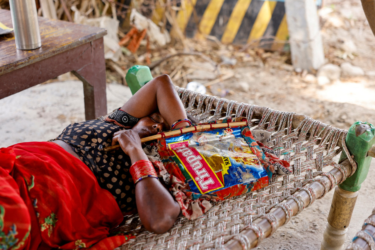 Ola de calor en India. Foto: Reuters.