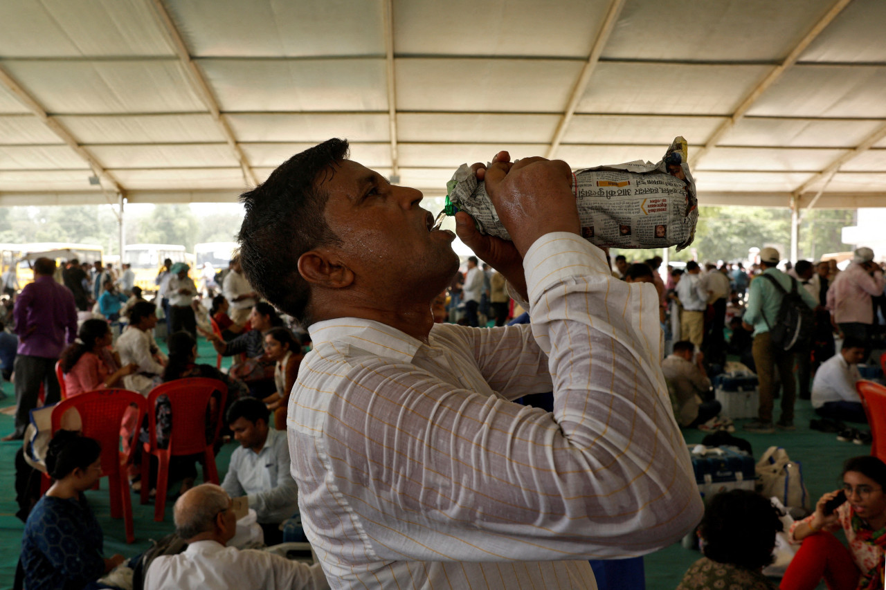 Ola de calor en India. Foto: Reuters.