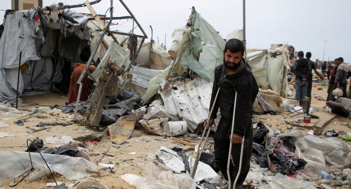 Crisis total en los hospitales de Rafah, Franja de Gaza. Foto: Reuters