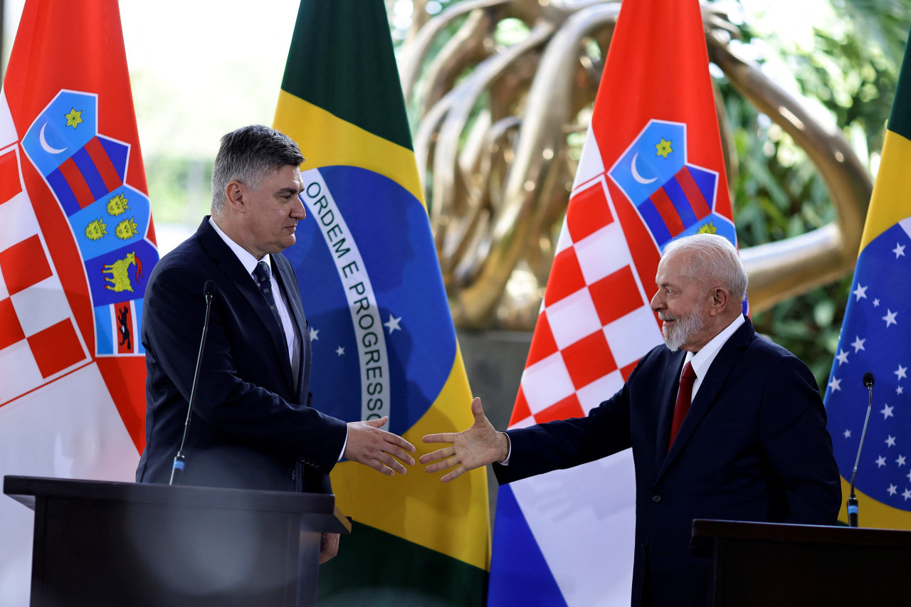 Lula da Silva y Zoran Milanovic. Foto: Reuters