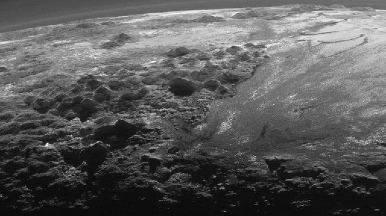 Pluto's Snowy Mountains.  Photo: X