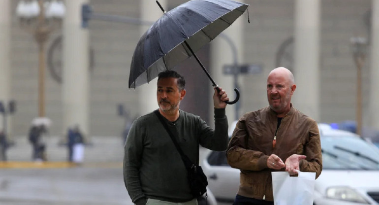 Lluvias en Buenos Aires. Foto: NA