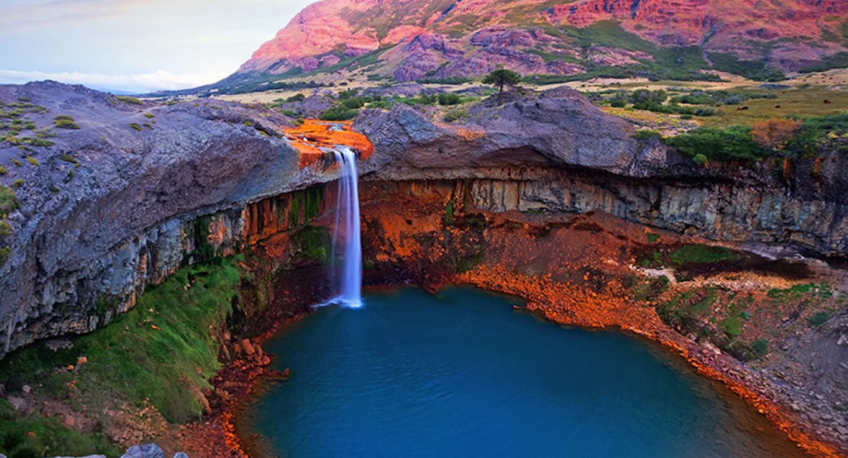 Salto del Agrio, Neuquén. Foto X.