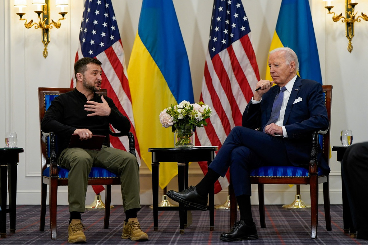 Joe Biden y Volodimir Zelenski. Foto: Reuters