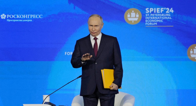 Vladimir Putin, presidente de Rusia. Foto: Reuters