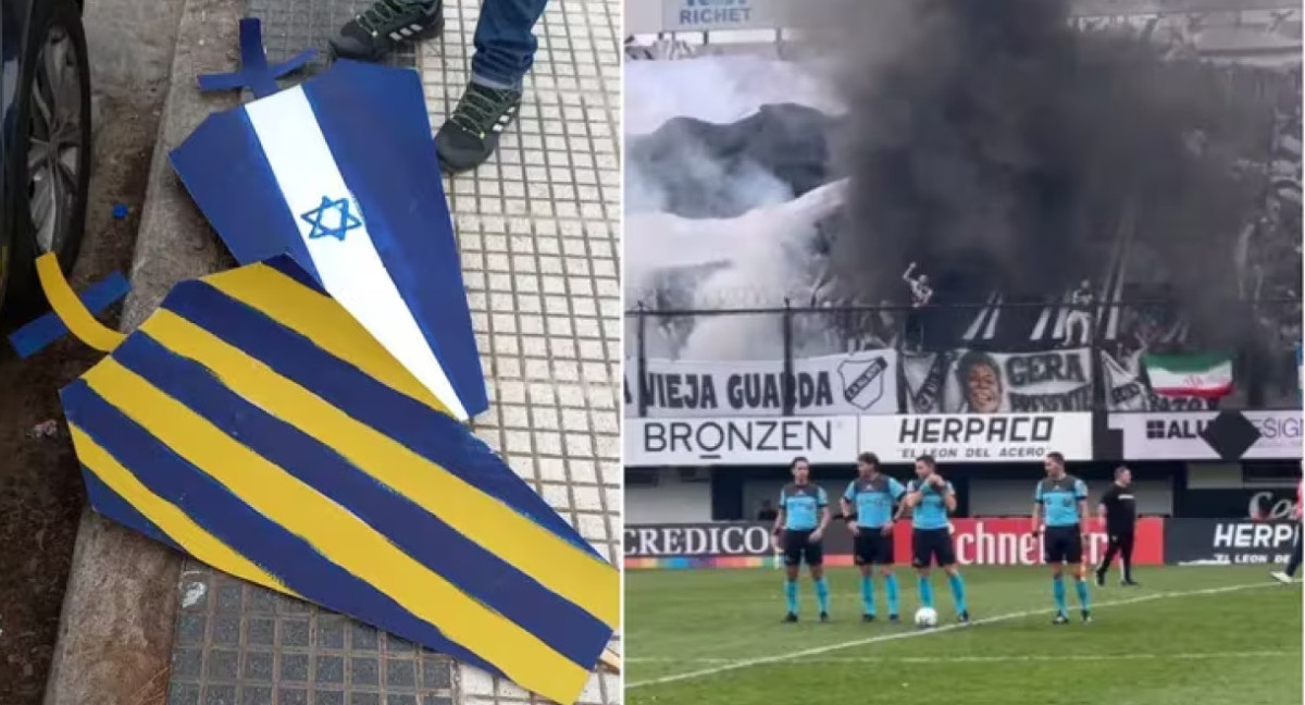 Hinchas de All Boys denunciados por antisemitismo. Foto: captura video