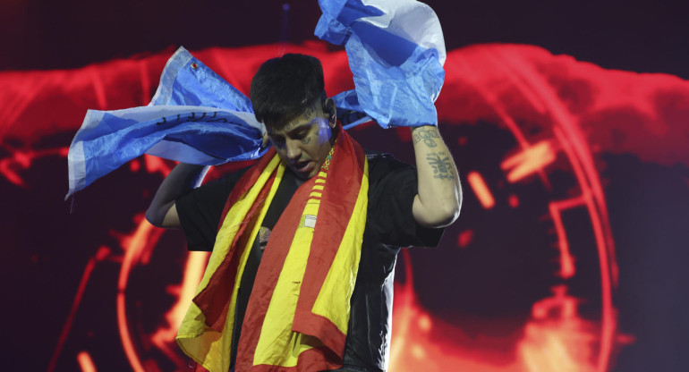 Duki en el estadio Bernabéu. Foto: EFE.