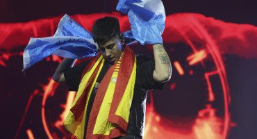 Duki en el estadio Bernabéu. Foto: EFE.