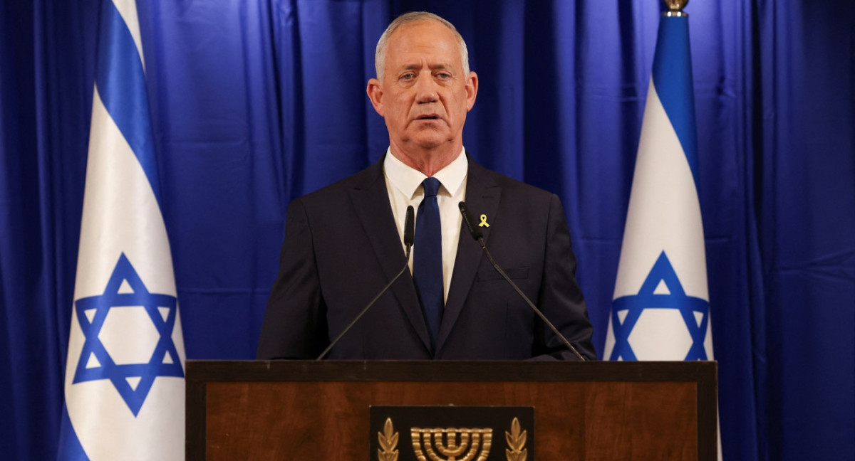 Benny Gantz renunció al Gabinete de Guerra israelí por la gestión militar de Netanyahu. Foto: Reuters