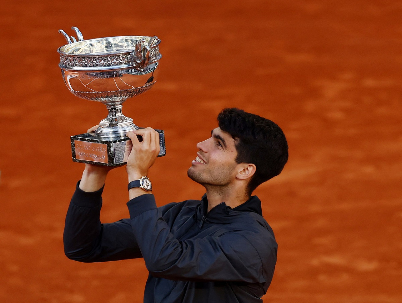 Carlos Alcaraz, campeón de Roland Garros 2024. Foto: Reuters.