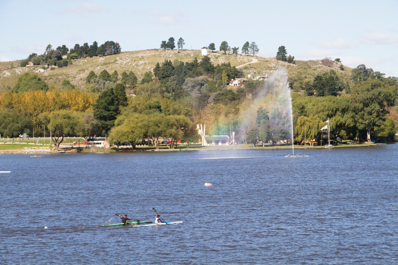 Tandil; Lago del Fuerte. Foto: X @TurismoTandil.