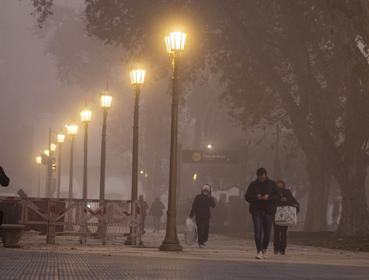 Neblina en Buenos Aires. Foto: NA.