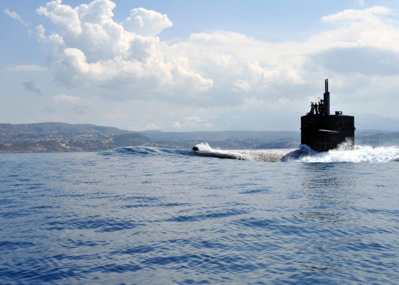 El submarino nuclear USS Helena. Foto: Reuters.