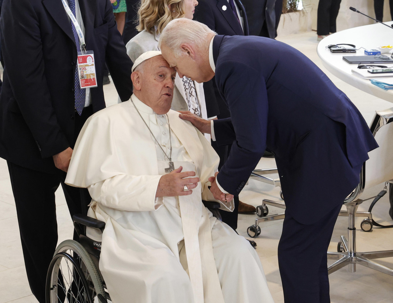 Encuentro entre el Papa Francisco y Joe Biden. Fuente: EFE