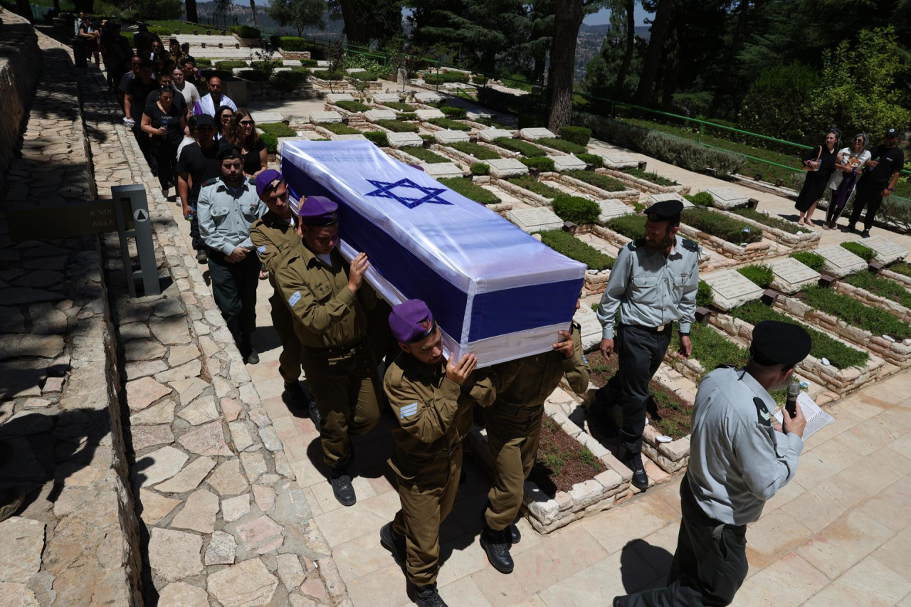 Funeral de soldado israelí en Jerusalem. Foto: EFE.