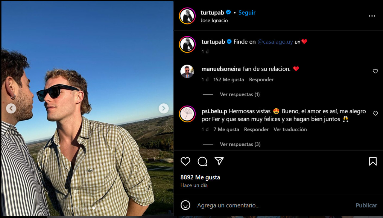 Fer Dente blanqueó su relación con Pablo Turturiello. Foto: Instagram.