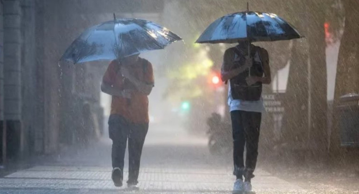 Lluvias en el AMBA. Foto: NA