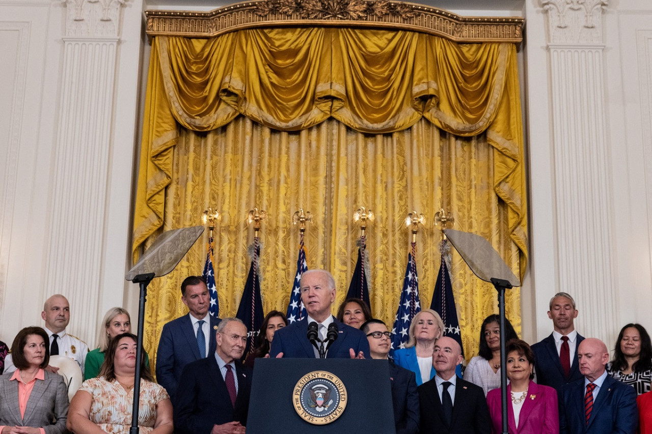 Joe Biden en la celebración de los 12 años de la creación del DACA. Foto: Reuters.