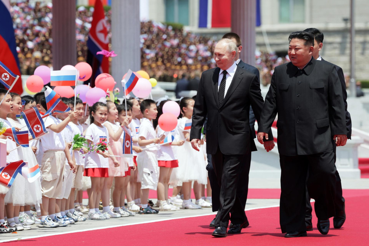 Vladimir Putin y Kim Jong-Un. Foto: EFE.
