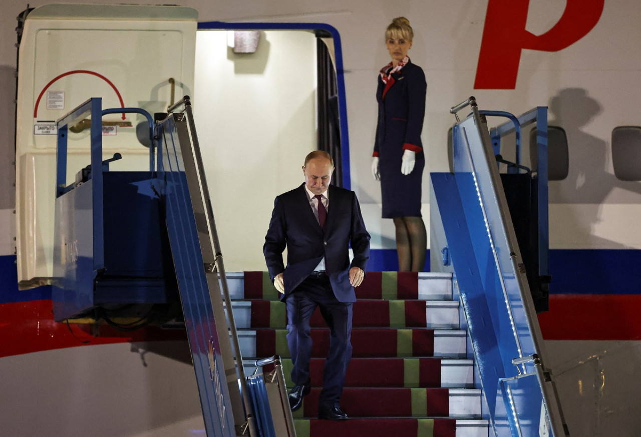 La llegada de Vladímir Putin a Vietnam. Foto: Reuters.